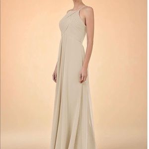 Long Chiffon Dress in Champagne